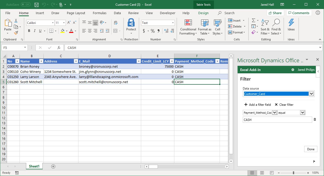 Business Central y Excel 4